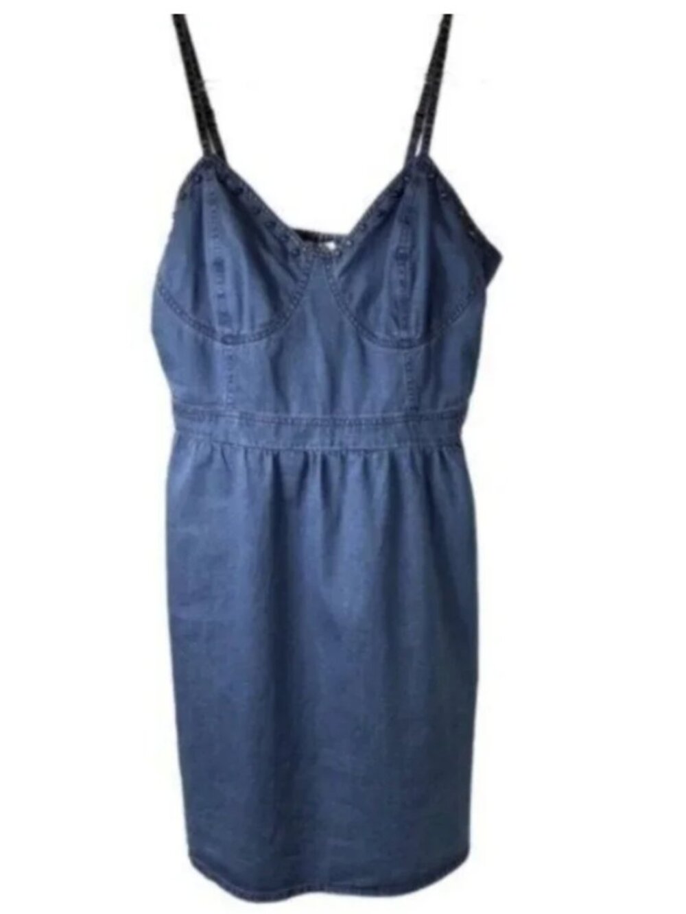 Dizzy Lissy Chambray Studded Slip Dress Small